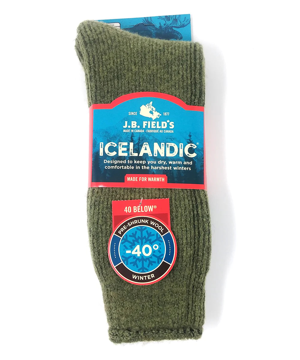 J.B. Field's Icelandic "40 Below Arctic Trail" Wool Thermal Crew Sock