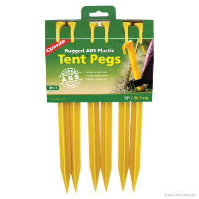 12" ABS Tent Pegs (6 Pack)