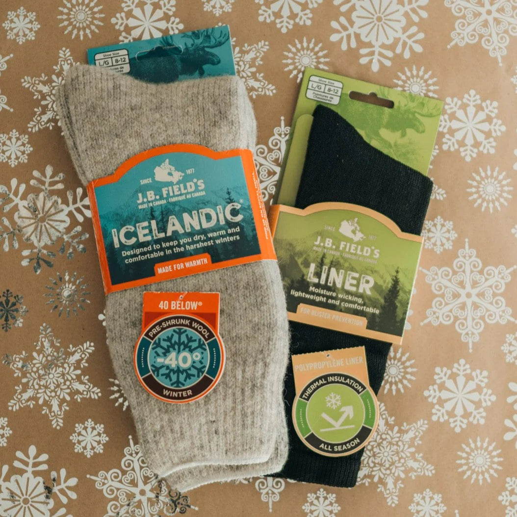 J.B. Field's Icelandic "40 Below Arctic Trail" Wool Thermal Crew Sock