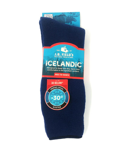 J.B. Field's Icelandic "30 Below Classic" 70% Merino Wool Thermal Crew Sock