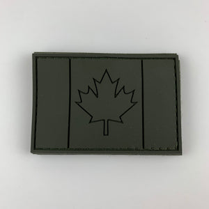 3.5" x 2" PVC Canadian Flag Patch with Hook & Loop Fasteners