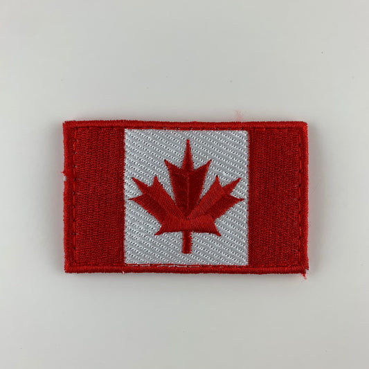 3.5" x 2" Embroidered Canada Patch with Hook & Look Fasteners