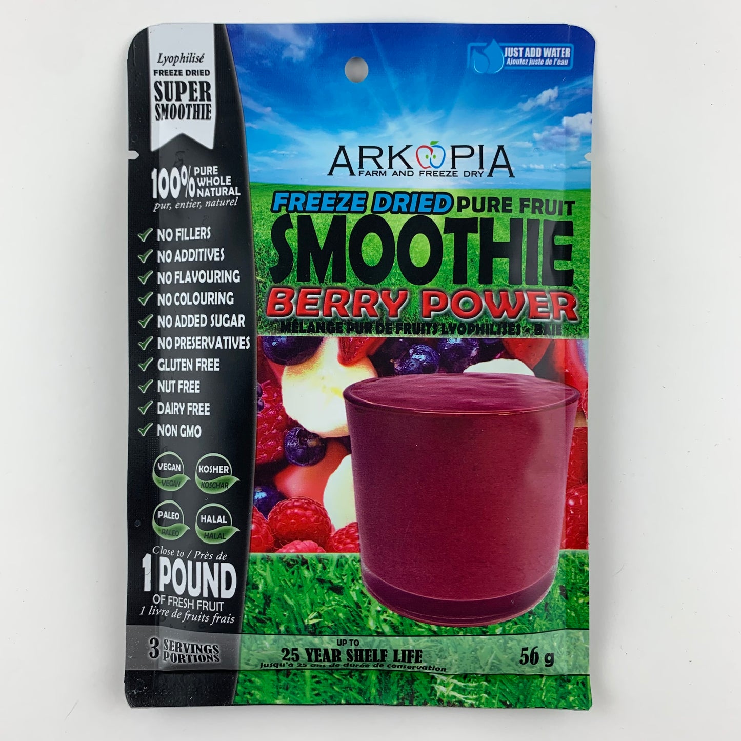 Arkopia Freeze Dried Pure Fruit & Veggie Smoothie